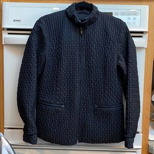 Marina Rinaldi Black Quilted Zip Up Jacket